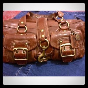 💥Brown Leather Coach Purse