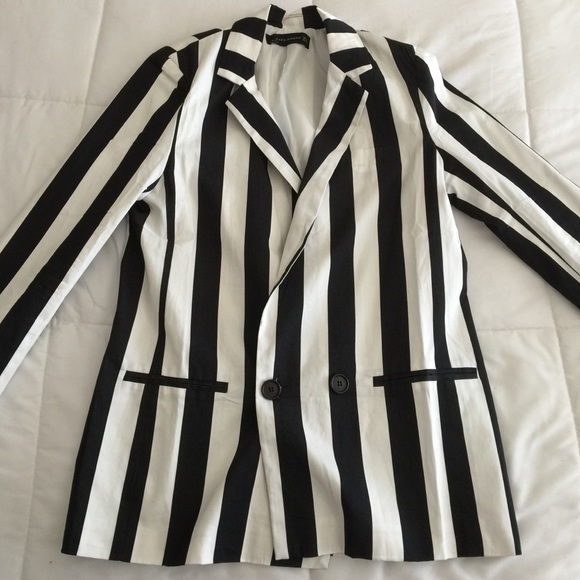 Black & White striped blazer Brand New