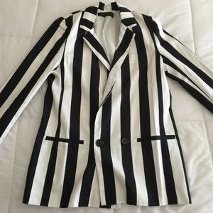 Black & White striped blazer Brand New