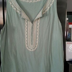 J. Crew Embroidered Tank Top