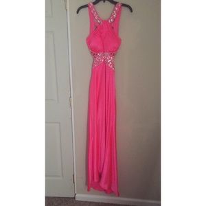 Open back, open sides prom dress