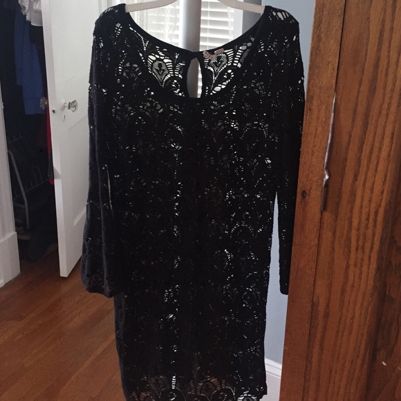 Roxy Black Cutout Beach Coverup