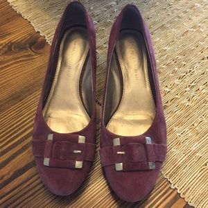 Plum suede shoes size 9
