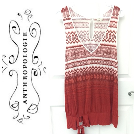 Anthropologie Lace Print Top