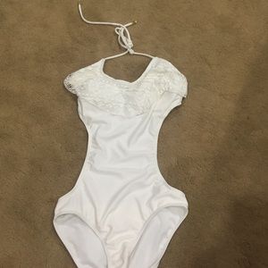White Miss Selfridge/Topshop bathing suit