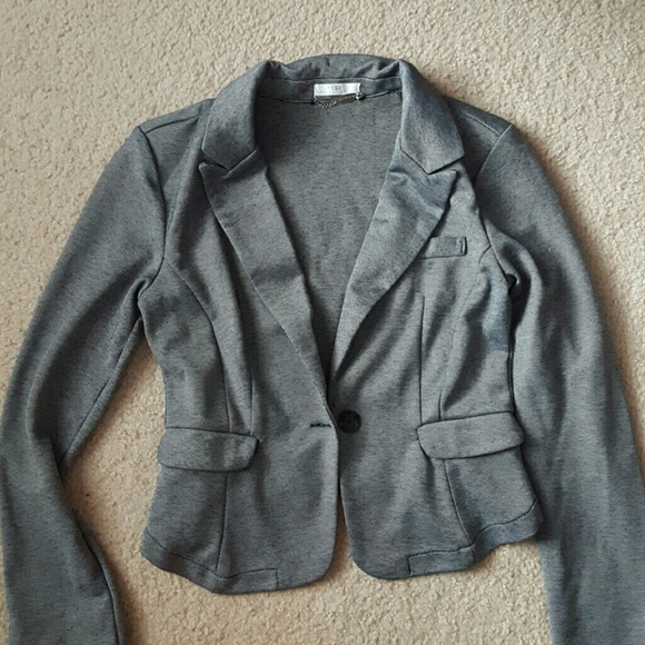 Grey pinstripe blazer