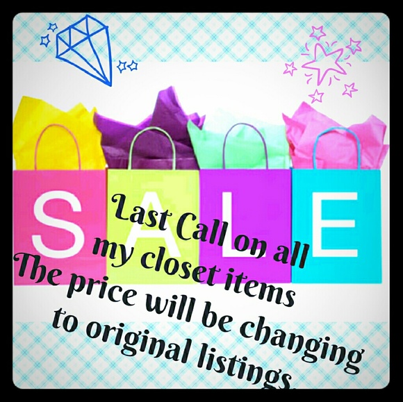 Last Call on Sale items!!!