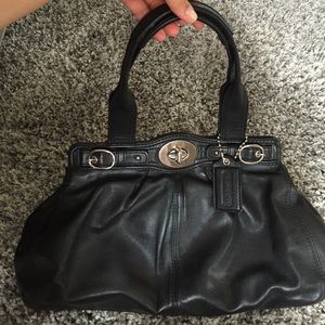 Leather coach purse