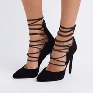 Charlotte Russe lace up ankle heels