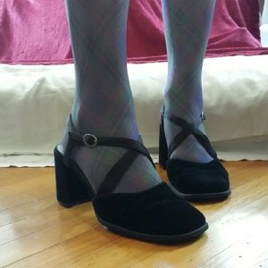 Unlisted by Kenneth Cole black velvet Mary Janes