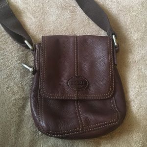 Brown satchel.