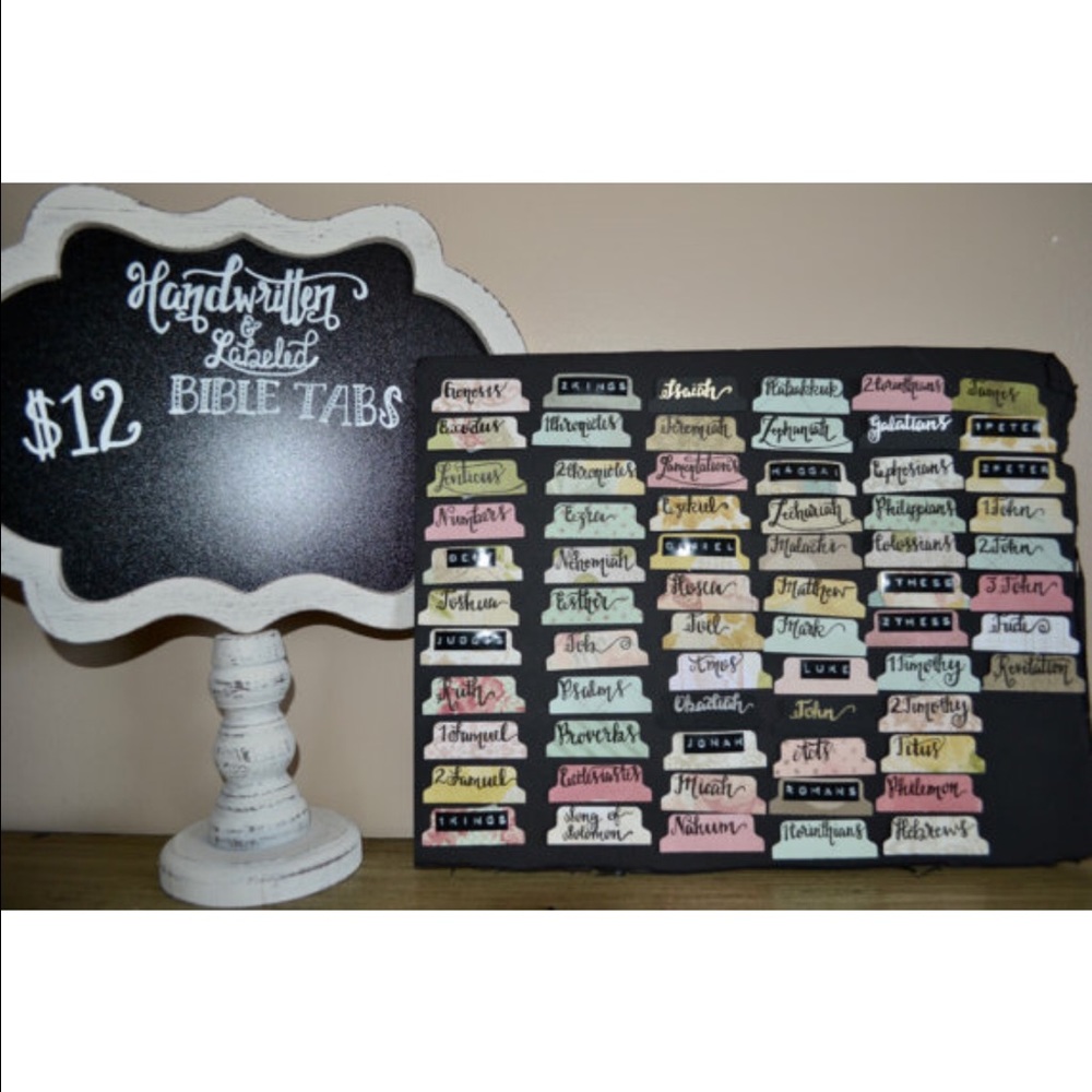 Handwritten/Labeled bible tabs