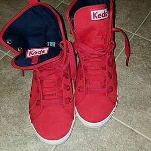 Keds hightop red sneakers