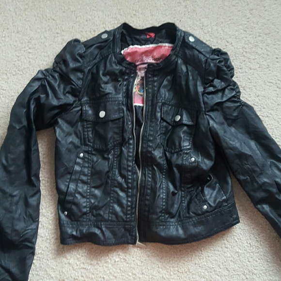 Black leather jacket