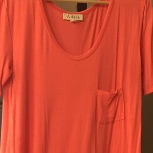 tops long soft tee almost salmon dark peach color poshmark
