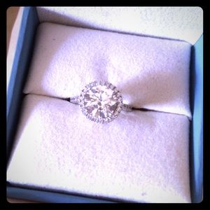 Cubic zirconia engagement ring