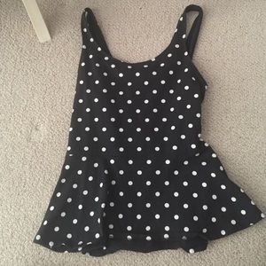 Express Polka dot Peplum top
