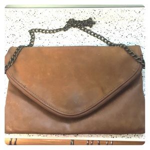 Jcrew zipper clutch with chain