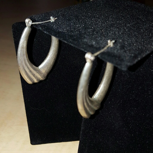 Silver hoop earrings