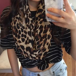 SOLD | Leopard Print Chiffon Scarf