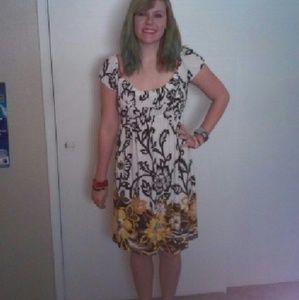 Black white and yellow Sundress/maternity dress