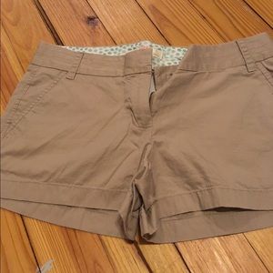 Khaki chino Jcrew shorts