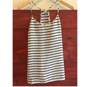 J. Crew Factory Black and White Striped Tank