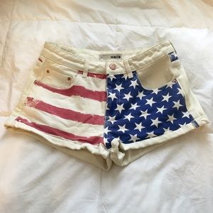 Topshop American Flag Shorts