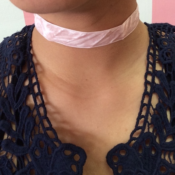 New Pink Velvet Choker
