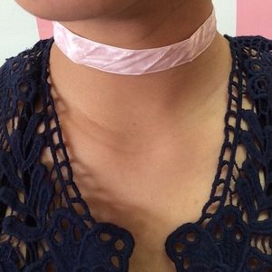 New Pink Velvet Choker