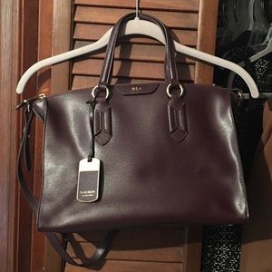 Authentic Ralph Lauren, DEEP BURGUNDY purse.