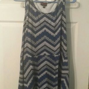 White and blue dress