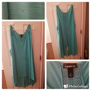 Torrid slit back high low tank