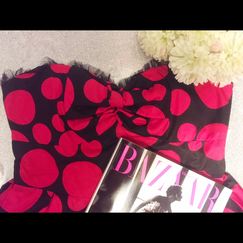 NWT Black&Pink Polka Dot dress