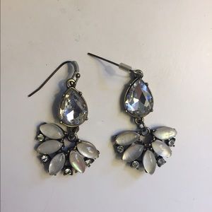 Crystal, iridescent delicate earrings