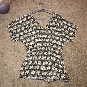 Elephant print romper from Forever 21