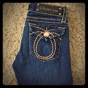 Pantalon Capri LA Idol Femme Taille 7 - Occasion Très Bon état - Entrejambe 21 - Coupe Cropped