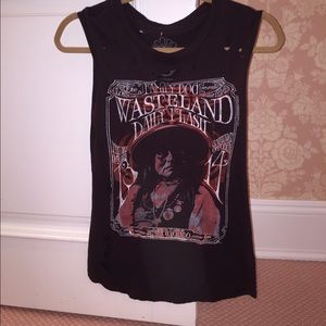 Chaser graphic muscle tank tee with holes