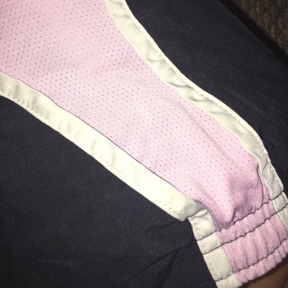 Black and White Nike shorts with Pink on the sides - Picture 3 of 4