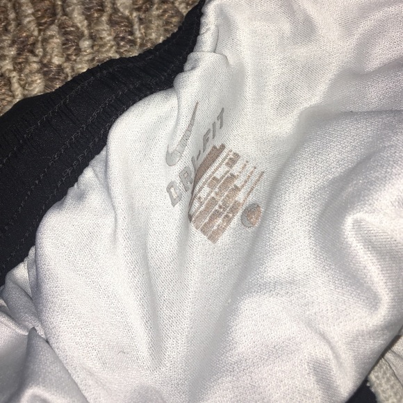 Black and White Nike shorts with Pink on the sides - Picture 4 of 4