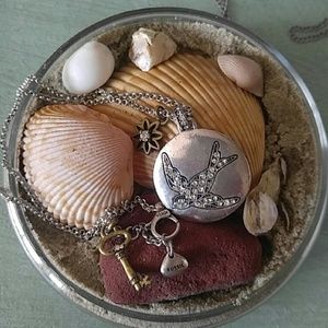 Fossil reversible necklace