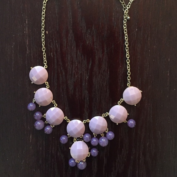 Purple and gold statement necklace