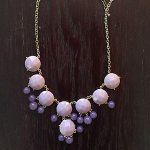 Purple and gold statement necklace