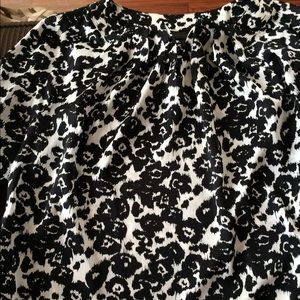 Black and white blouse