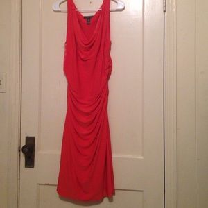 Orange Knee length Dress