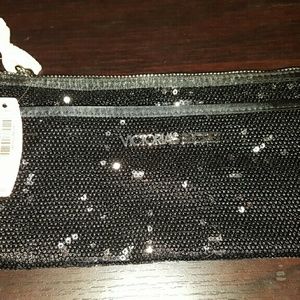 Victoria's Secrets Black Sequenced Wallet/ Clutch
