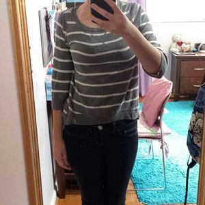 Quarter sleve stripped shirt