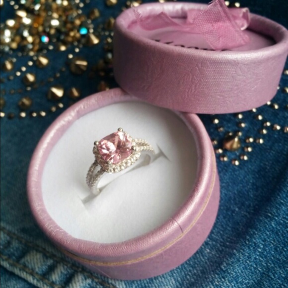 925 sterling silver ring in pink color - Picture 2 of 4