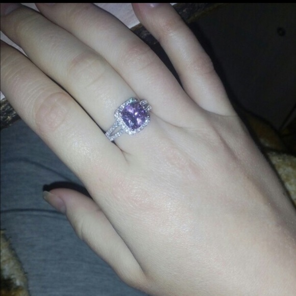 925 sterling silver ring in pink color - Picture 3 of 4