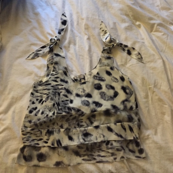 Parker leopard print silk tank